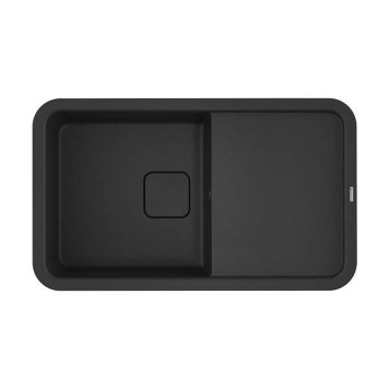 Omoikiri Tasogare 86-BL Кухонная мойка Artgranit 86x51 см, цвет: черный 4993469