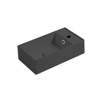 Simas Agile Раковина 50х27см., подвесная, 1 отв., правая, цвет: antracite matt-1