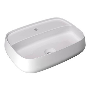 Alice Nur Plan Раковина 60x45x15см., накладная, 1 отв., цвет: белый глянцевый. 33210101