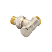 Клапан запорный Danfoss RLV 15 угловой с возможностью дренажа, наружная резьба 003L0363