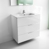 Roca Victoria Nord Ice edition Тумба подвесная 80x45x73см, c 3 ящиками, цвет: белый. Z.RU93.0.283.5