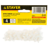 Крестики STAYER для кафеля, 4мм, 100шт