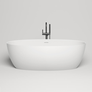 Salini Alda Ванна отдельностоящая 160х80х57.5см, донный клапан , сифон, слив-перелив, S-Stone, цвет: белый матовый-8