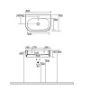 Kerasan Flo Раковина 60х42 см, 1 отв., цвет: белый