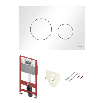TECE Комплект TECEbase 3.0 c кронштейнами, звукоизоляцией, панелью смыва TECEloop, цвет: белый глянцевый. N500920