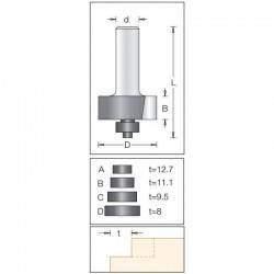 Концевая фреза для выборки четверти D35x12,7 L61,3 подшипник, хвостовик 12_S,1 144 069 (1144069)