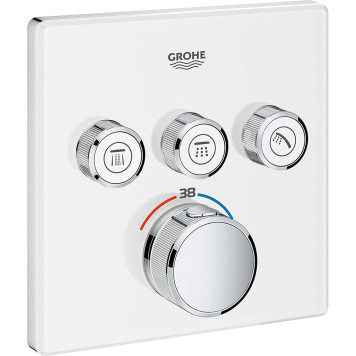 29157LS0 Grohtherm SmartControl Внешняя часть термостатического смесителя на 3 выхода, белая луна 29157LS0