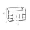ADJ Корзинка Mini Bottega, 12x19xH13 см., цвет: горчичный/оливковый. 1012.40/55