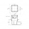 Трап рег гор/вып сух/затв Дн50 нерж/реш 100х100 АНИ Пласт TQ5802