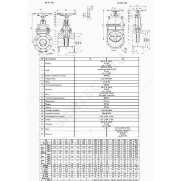 Задвижка чуг аналог МЗВ Ду200 Ру10 70C Zetkama 111D200B57-2
