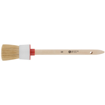 Кисть круглая, натуральная светлая щетина №8 ( 35 мм)