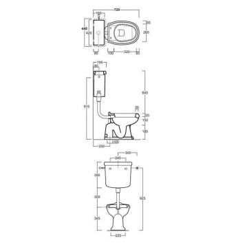 SIMAS Arcade Унитаз 72х36.5см, со средним бачком с боковой ручкой золото, выпуск в пол, цвет белый-2