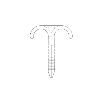 Дюбель-крюк двойной d16-32мм (100мм)