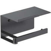 AQ4929MB ЛИБРА бумагодержатель с полкой, матовый черный AQ4929MB