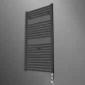 Irsap Ares Полотенцесушитель электрический 58x111.8x3см (22 трубки-2 промежутка), мощность:700 ватт, с хромир. выключ., провод: 120см, цвет: черный матов. EIM058IK1IR01NNN