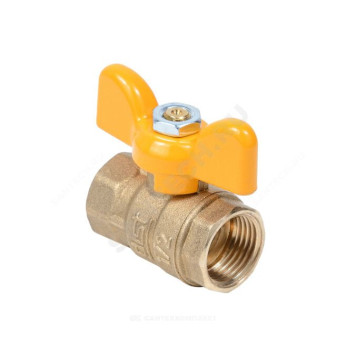 Кран шар лат газ Стандарт Ду15 Ру40 м/м полн баб Dist 411Б-4