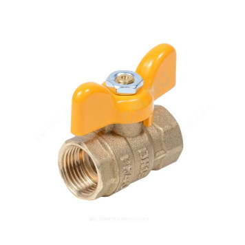 Кран шар лат газ Стандарт Ду15 Ру40 м/м полн баб Dist 411Б-6