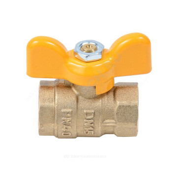 Кран шар лат газ Стандарт Ду15 Ру40 м/м полн баб Dist 411Б-7