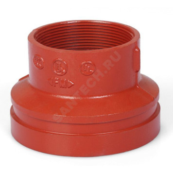Переход резьб п/муфту Ду100х25(Дн114х1 ) грувлок XGQT11S JIANZHI