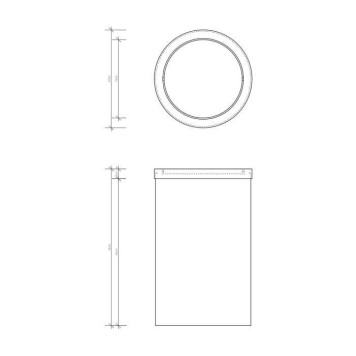 Decor Walther DW 124 Корзина для бумаги 20xh32см, с крышкой, напольная, цвет: черный матовый-1