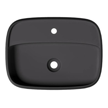 Alice Nur Plan Раковина 60x45x15см., накладная, 1 отв., цвет: чёрный матовый. 33210108-1