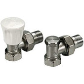 Комплект для отопительных приборов, R705K, угловой, 1/2, 1/2, ВН, хромированный