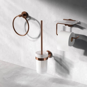 A85A33344 Стойка с туалетной щеткой, розовое золото-1