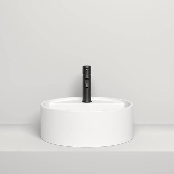 Salini Armonia Top 202 Раковина накладная 45х45х11.6см., с 1 отв., донный клапан, материал: S-Sense, цвет: белый глянцевый-1