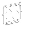Roca The Gap Original Зеркальный шкаф 60x12.9x85см, с LED-светильником, блоком с розеткой, цвет: белый. Z.RU93.0.288.5
