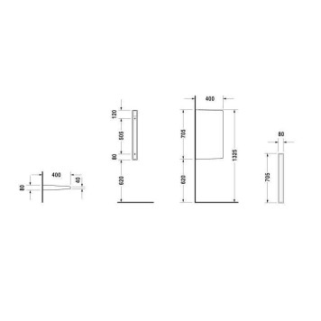 Duravit Starck 3 Перегородка для писсуара, цвет: белый-2