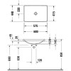 Duravit D-Neo Раковина встраиваемая сверху 60х44см, без перелива, без отв., WonderGliss, цвет: белый. 03586000791