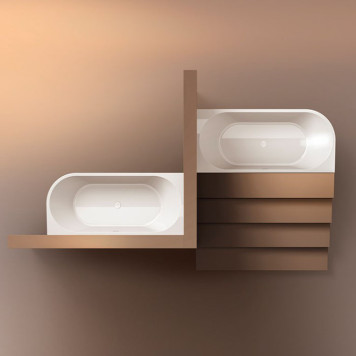 Gruppo Treesse Cora Ванна пристенная 170x75см, SX, акриловая, цвет: белый. V057BL00SX-3