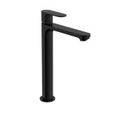 Hansgrohe Rebris S Смеситель для раковины-чаши 240, однорычажный, CoolStart, со сливным гарнитуром, цвет: матовый черный. 72580670