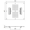 Carimali MyDream Верхний душ 550х500 мм, потолочный, 242 форсунки, 4 потока: дождь, каскад, распылители, двойной каскад, хромотерапия, цвет: хром. 23075XN/S-CRX, 0P001-CR