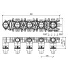 Almar Modular Встраиваемая часть термостатического смесителя с переключателем на 3 положения, горизонтальный модуль, цвет: черный матовый. E176911