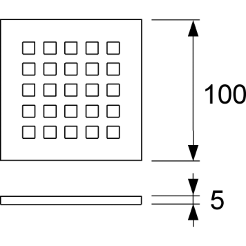 TECEdrainpoint S quadratum Декоративная решетка 100х100 мм. 3665006-1