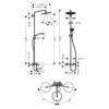 Hansgrohe Croma E 280 1jet Душевая система Showerpipe с термостатом для ванны, хром