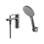 AQ1844BGM НИКА смеситель врезной на борт ванны на 1 отв., оружейная сталь AQ1844BGM