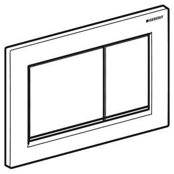 115.080.KK.1 Смывная клавиша Geberit Omega30 для двойного смыва к 111.003/030/060 белый/позолота 115.080.KK.1-1