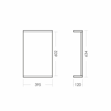 МАНГО Зеркало 395х720х120, бел MNGSAMR40018W1-3