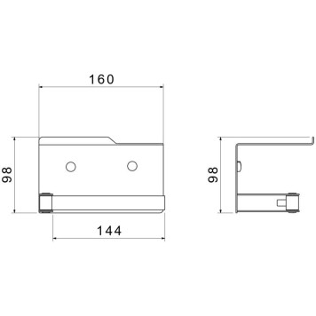 AQ4929MB ЛИБРА бумагодержатель с полкой, матовый черный AQ4929MB-1