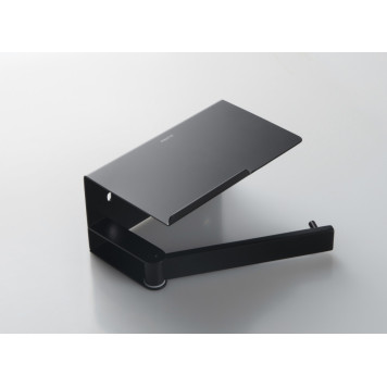 AQ4929MB ЛИБРА бумагодержатель с полкой, матовый черный AQ4929MB-8