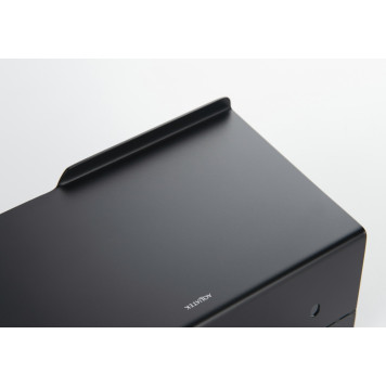 AQ4929MB ЛИБРА бумагодержатель с полкой, матовый черный AQ4929MB-10