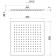 AQ2078MB квадратный верхний душ 3003007 мм, матовый черный AQ2078MB