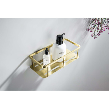 AQ4936BG полка для душа, шлиф. золото AQ4936BG-5