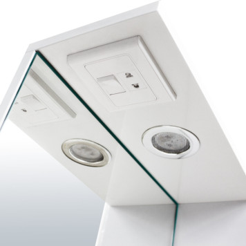 ЛАГУНА-01 Зеркало 605х800х176, бел ZLGN65-1