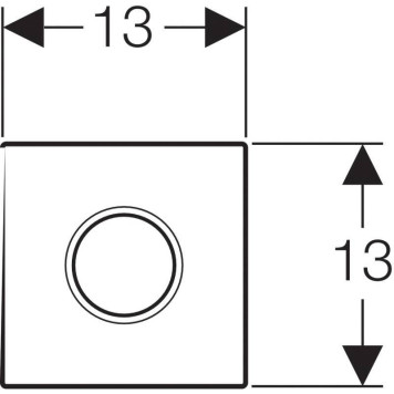 116.031.21.5 HyTroniс, ИК привод смываSigma 01для писсуара, батарея 1,5В, хром.глян. 116.031.21.5-1