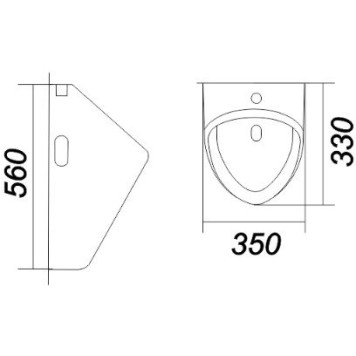 LONG Писсуар (без крепежа) (PS/Long/Mech/WHT.G/S1) PS/Long/Mech/WHT.G/S1-3