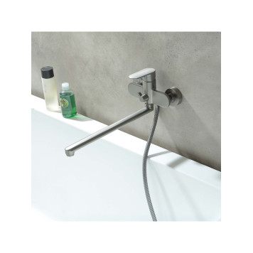 AQ1842BGM НИКА смеситель для ванны с длинным изливом, оружейная сталь AQ1842BGM-5