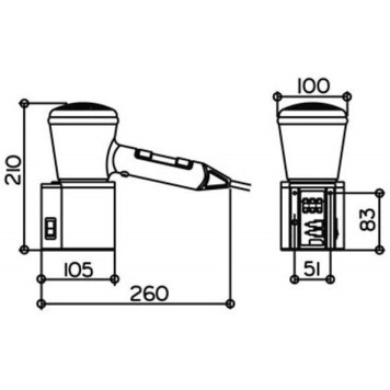 14995010037 PLAN Фен в комплекте с настенным креплением, 220 - 240 В, 50-60 Гц, 3 ступени нагрева макс. до 2000 Вт, 2 скорости, хром/темно-серый 14995010037-3